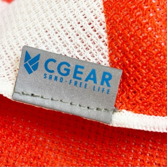 CGEAR Orange Floral Adult Sized Sand-Free Beach Towel Patented Dual Layer 63X31 - Picture 9 of 10